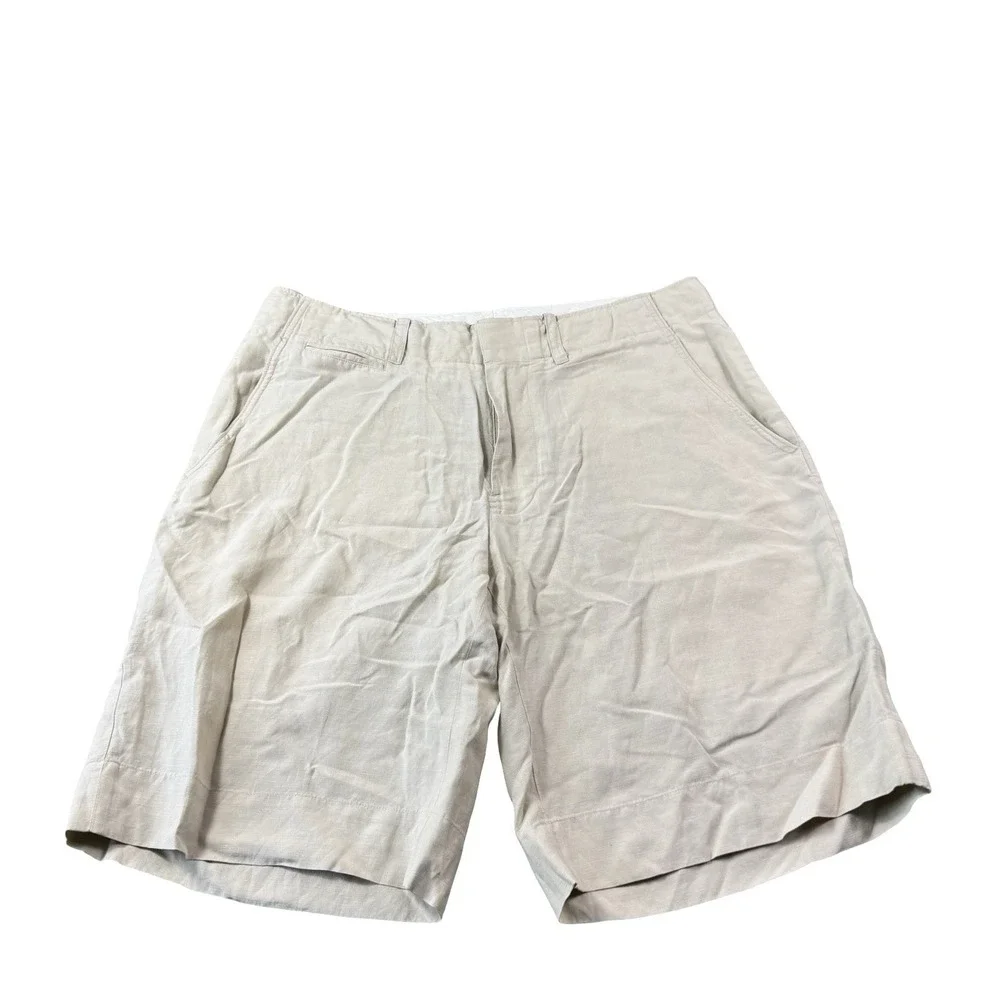 Polo Ralph Lauren Silk Linen VTG Drawstring Mens Short Size 32